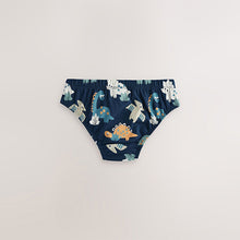Load image into Gallery viewer, Blue Dinosaur 100% Cotton Printed Briefs 5 Pack