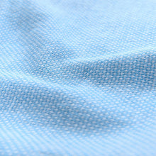 Load image into Gallery viewer, Blue Standard Collar Cotton Linen Blend Short Sleeve Shirt