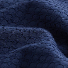 Load image into Gallery viewer, Navy Blue Short Sleeve Textured Waffle 100% Cotton Shirt