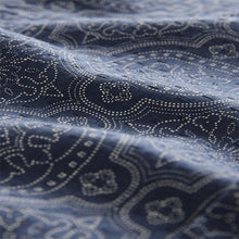 Load image into Gallery viewer, Navy Blue Printed Tile Short Sleeve 100% Cotton Shirt