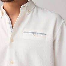Load image into Gallery viewer, White Textured Long Sleeve 100% Cotton Shirt