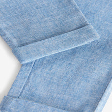 Load image into Gallery viewer, Chambray Blue Regular Fit Linen Blend Pull on Trousers (3mths-6yrs)