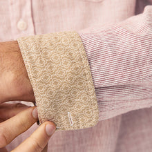 Load image into Gallery viewer, Red/White Textured Long Sleeve 100% Cotton Shirt