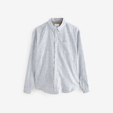 Load image into Gallery viewer, Navy Blue Textured Long Sleeve 100% Cotton Shirt