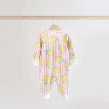 Load image into Gallery viewer, Pink Lemon Baby Two Way Zip Footless 100% Cotton Sleepsuits 4 Pack (0mths-18mth)