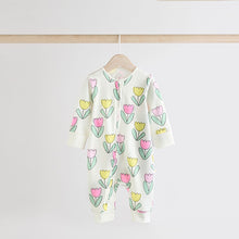 Load image into Gallery viewer, Pink Lemon Baby Two Way Zip Footless 100% Cotton Sleepsuits 4 Pack (0mths-18mth)