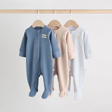 Load image into Gallery viewer, Blue Milk Club Baby Sleepsuits 3 Pack (3mths-2yrs)