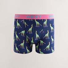 Load image into Gallery viewer, Bright Purple/Pink/Blue/Navy Fun Animals 4 pack Trunks Boxers