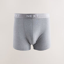 Load image into Gallery viewer, Blue/Grey Marls 8 pack Cotton Rich Trunk Boxers