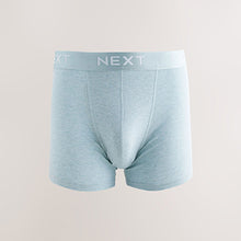 Load image into Gallery viewer, Blue/Grey Marls 8 pack Cotton Rich Trunk Boxers