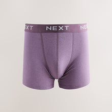 Load image into Gallery viewer, Blue/Grey Marls 8 pack Cotton Rich Trunk Boxers