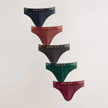 Load image into Gallery viewer, Rich colour Red/Green/Blue 5 Pack Cotton Rich Briefs