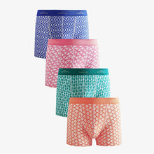 Load image into Gallery viewer, Bright Sealife Print Signature Cotton Rich Boxers 4 Pack