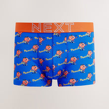 Load image into Gallery viewer, Bright Blue/Green Fruit Print Hipsters Boxers 4 Pack