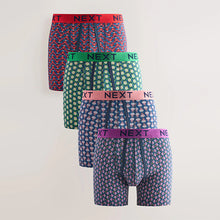 Load image into Gallery viewer, Navy Sealife Geo Animal A-Front Boxers 4 Pack