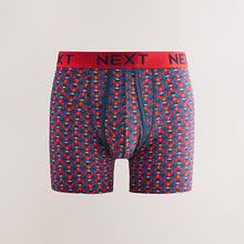 Load image into Gallery viewer, Navy Sealife Geo Animal A-Front Boxers 4 Pack