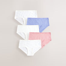 Load image into Gallery viewer, Pink/Cream Print Hipster Briefs 5 Pack (2-12yrs)