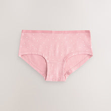 Load image into Gallery viewer, Pink/Cream Print Hipster Briefs 5 Pack (2-12yrs)