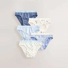 Load image into Gallery viewer, Blue Bikini Briefs 5 Pack (1.5-12yrs)