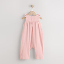 Load image into Gallery viewer, Pink Baby Long Leg Romper (0mths-18MTH)