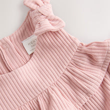Load image into Gallery viewer, Pink Baby Long Leg Romper (0mths-18MTH)