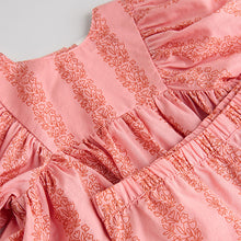 Load image into Gallery viewer, Pink Paisley 100% Cotton Woven Floral Baby Trousers Set (0mths-18mth)