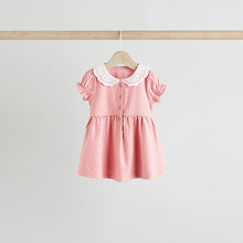 Load image into Gallery viewer, Pink/ White Floral Jersey Baby Dresses 2 Pack