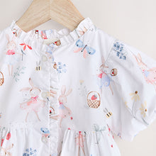 Load image into Gallery viewer, White/Pink Fairy Baby Woven Dress and Bloomer Knickers Set (0mths-18mth)