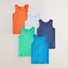 Load image into Gallery viewer, Multicolour Vests 5 Pack (2-12yrs)