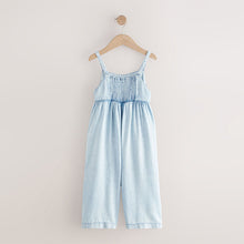 Load image into Gallery viewer, Light Wash Denim Wide Leg Playsuit (3-12yrs)