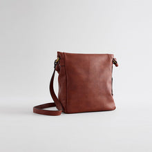 Load image into Gallery viewer, Tan Brown Washed Messenger Bag