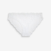 Load image into Gallery viewer, White High Leg Ultimate Comfort Lace Knickers 2 Pack
