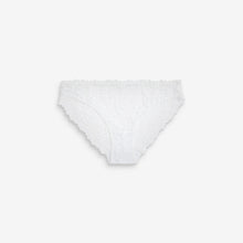 Load image into Gallery viewer, White High Leg Ultimate Comfort Lace Knickers 2 Pack