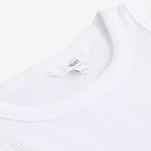 Load image into Gallery viewer, White Ribbed Racer Tank Vest Sleeveless Top