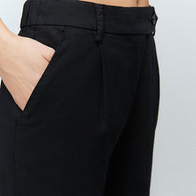 Load image into Gallery viewer, Black Stay Smart Wide Leg Linen Rich Trousers