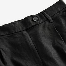 Load image into Gallery viewer, Black Stay Smart Wide Leg Linen Rich Trousers