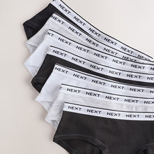 Load image into Gallery viewer, Black/Grey/White Hipsters 7 Pack (2-12yrs)