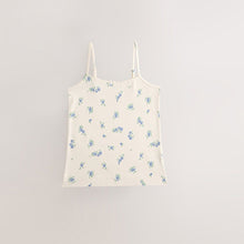 Load image into Gallery viewer, Blue Strappy Printed Cami Vests 3 Pack (1.5-10yrs)