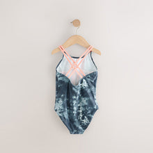 Load image into Gallery viewer, Grey Tie Dye Lilo & Stitch Swimsuit (3-12yrs)