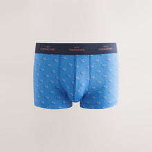 Load image into Gallery viewer, Blue Pink Palm Print Motionflex Signature Hipster Boxers
