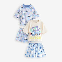 Load image into Gallery viewer, Blue/Ecru Lilo and Stitch Short Pyjamas 2 Pack (3-12yrs)