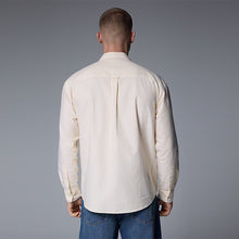 Load image into Gallery viewer, Yellow Stripe Long Sleeve Oxford 100% Cotton Shirt