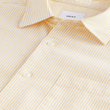 Load image into Gallery viewer, Yellow Stripe Long Sleeve Oxford 100% Cotton Shirt