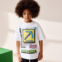 Load image into Gallery viewer, White Bold Minecraft T-Shirt (4-12yrs)