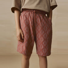 Load image into Gallery viewer, Rust Brown Abstract Textured Pull-On Shorts (3-12yrs)