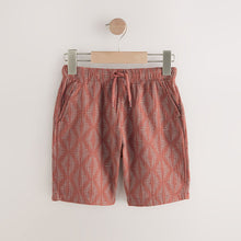 Load image into Gallery viewer, Rust Brown Abstract Textured Pull-On Shorts (3-12yrs)