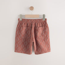 Load image into Gallery viewer, Rust Brown Abstract Textured Pull-On Shorts (3-12yrs)