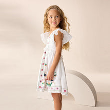 Load image into Gallery viewer, White Embroidered Summer Dress (3-12yrs)