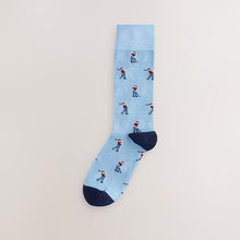 Load image into Gallery viewer, Blue Golf Pattern Modal Signature Socks 4 Pack