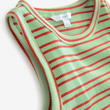 Load image into Gallery viewer, Red/Green Ribbed Racer Tank Vest Sleeveless Top